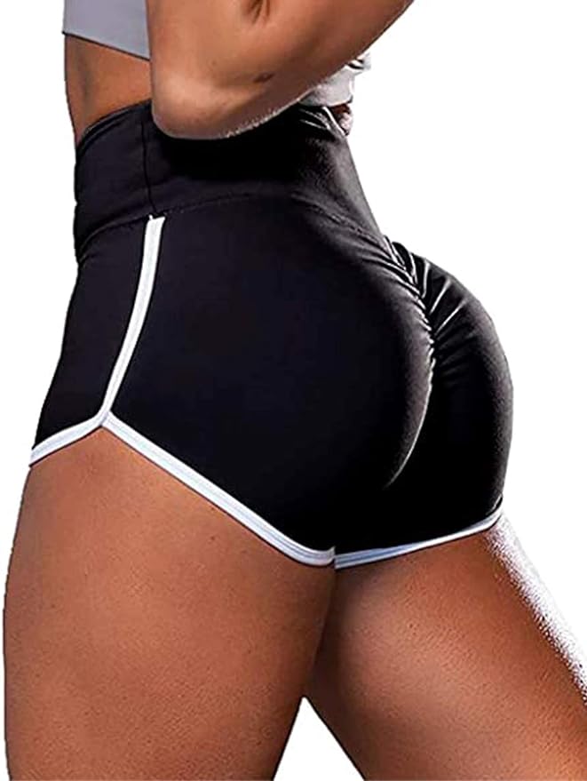 RIOJOY Women's Sexy Costume Silk Slim Dance Shorts Booty Dolphin Shorts Yoga Workout Hot Pants