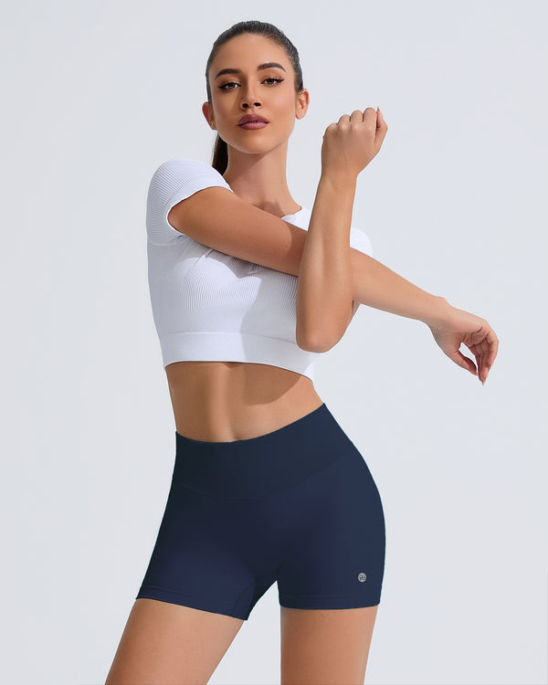 RIOJOY GripMe Seamless Training Shorts - Streamlined Support for Yoga & Fitness